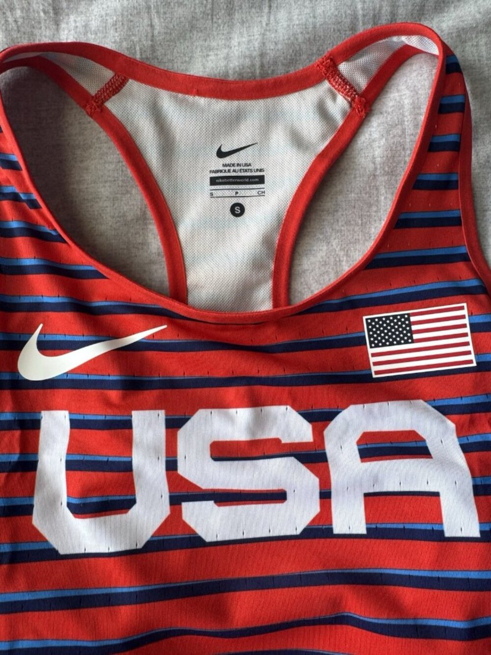 Nike 2023 International Pro Elite USA Crop Top Singlet DD7967-602 Size Small - Picture 2 of 7
